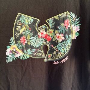 Floral Wu-Tang Graphic Black Tee